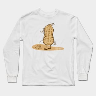 Pee-nut funny peanut illustration Long Sleeve T-Shirt